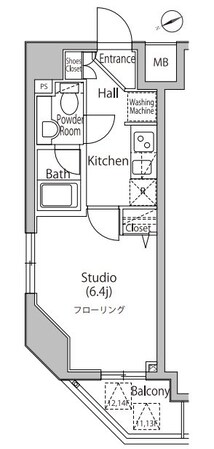 御成門駅 徒歩3分 10階の物件間取画像